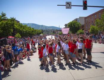 image of parade participants at the Steamboat Springs Fourth of July Celebration.