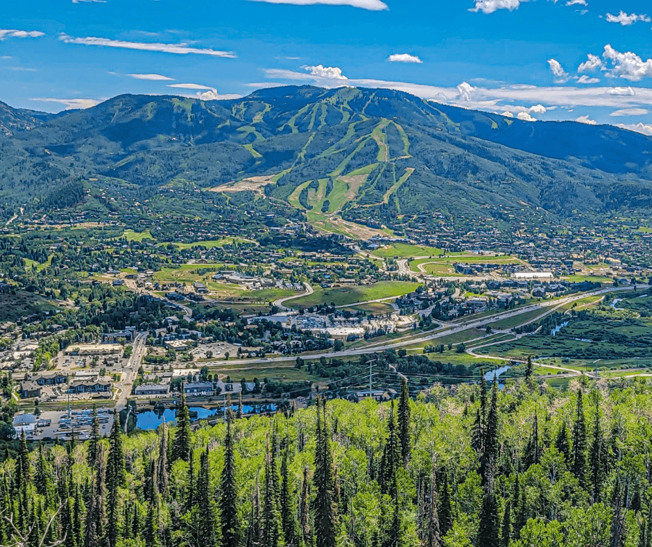 Beautiful Mountain in Steamboat Springs During the Summer